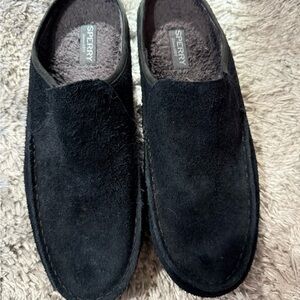Sperry Men's Black Suede Slip-Ons